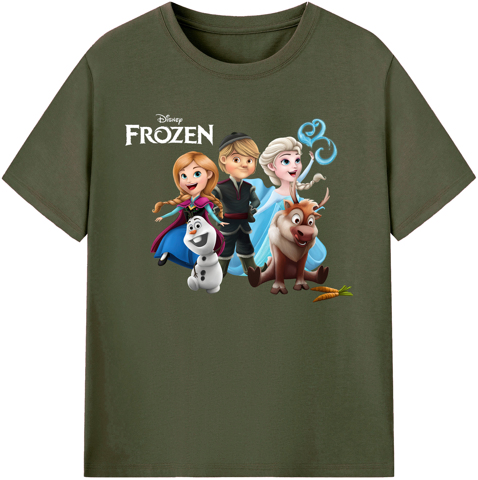 （画像用） アナと雪の女王 アンナ エルサ Frozen Anna Elsa 綿100％ メンズ半袖Tシャツ｜肌触りやわらか＆通気性